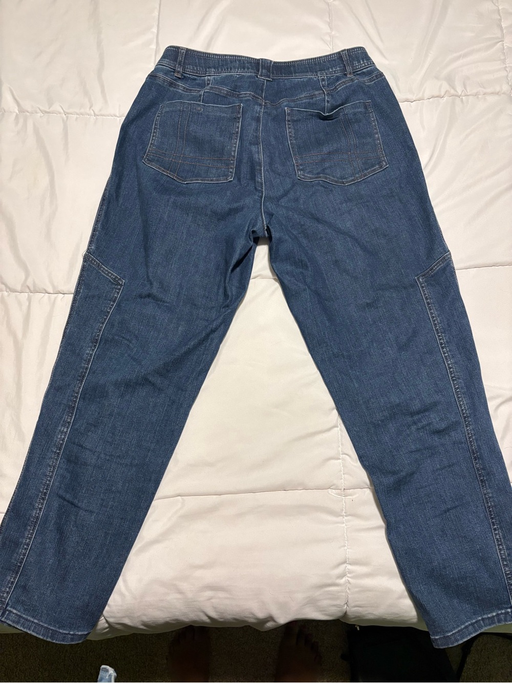 Democracy Indigo Straight-Leg Jeans with Front Patch Pockets - Picture 3 of 4
